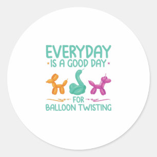 Gifts for Balloon Artists Balloon Twister Clown Classic Round Sticker