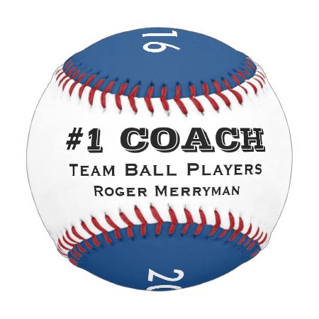 Gifts For Baseball Coaches - #1 Coach In Blue