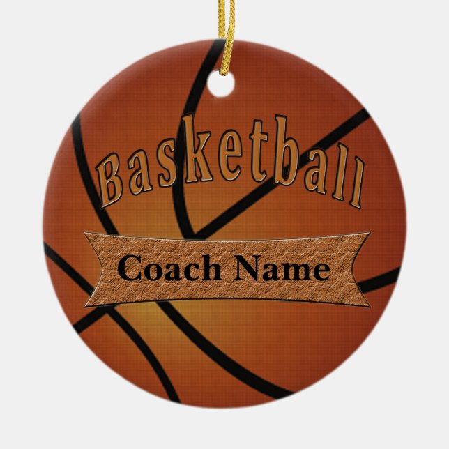 Gifts for Basketball Coach Ideas Ceramic Ornament (Front)