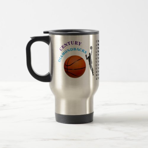 Gifts for Basketball Coaches Your Text and Colors Travel Mug