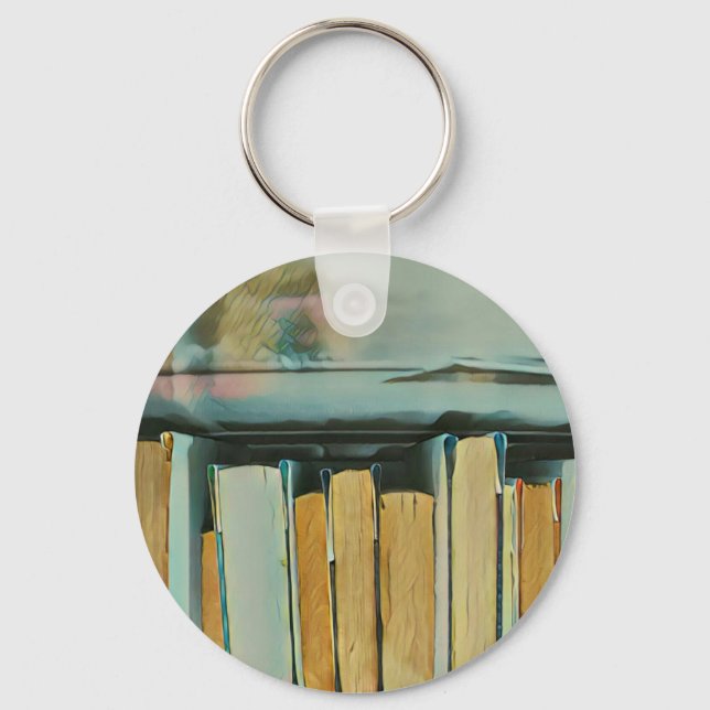 Gifts for book lovers keychain (Front)
