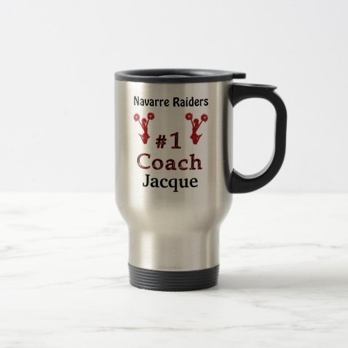 Gifts for Cheerleading Coaches PERSONALIZED Travel Mug