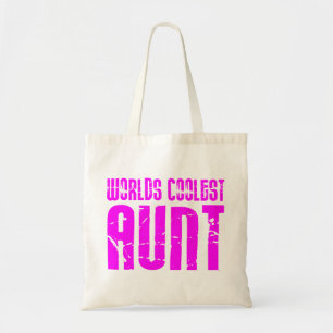 Gifts for Cool Aunts : Pink Worlds Coolest Aunt Tote Bag