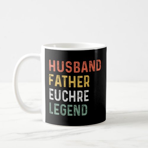 Gifts For Euchre Players Retro Fathers Day  Coffee Mug