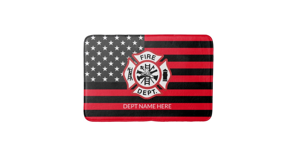 Gifts for Firefighters Bath Mat | Zazzle