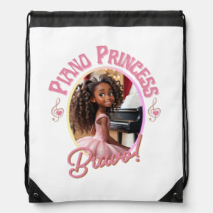 Gifts for gils who love to play the piano drawstring bag