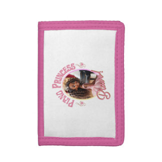 Gifts for gils who love to play the piano trifold wallet