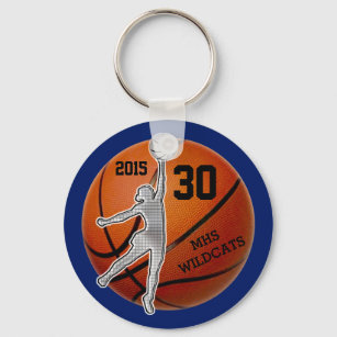 Personalized Basketball Gifts for Boys & Girls Keychain | Zazzle