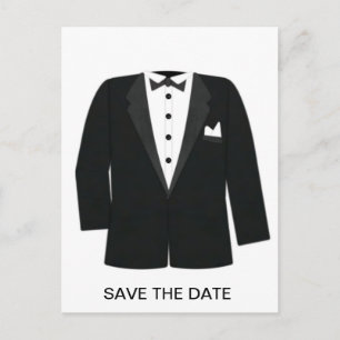 GIFTS FOR GROOM'S OR BLACK TIE EVENTS ANNOUNCEMENT POSTCARD