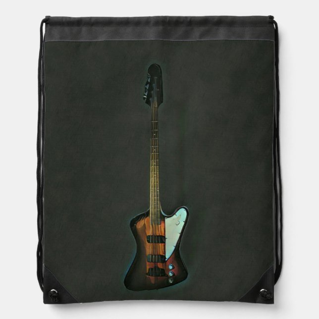 Gifts for guitar players drawstring bag (Front)