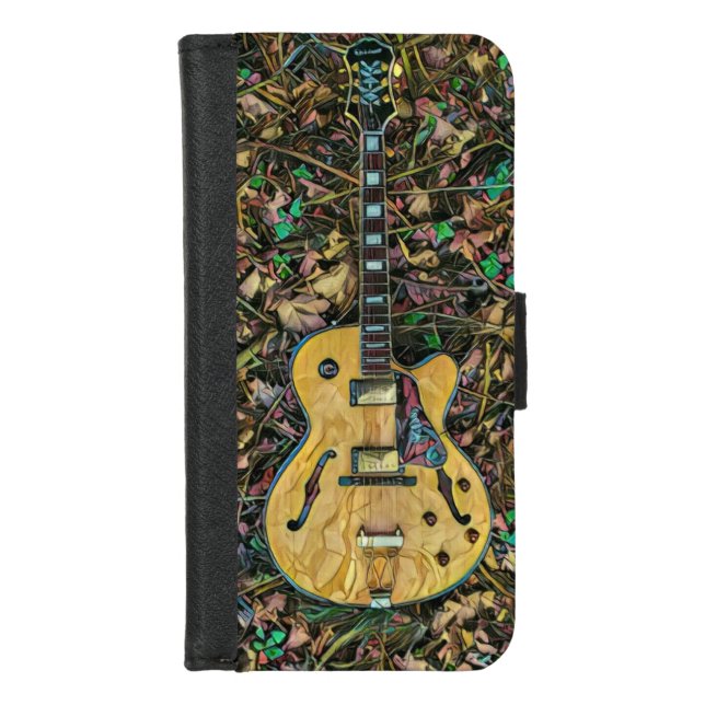Gifts for guitarist iPhone wallet case (Front)