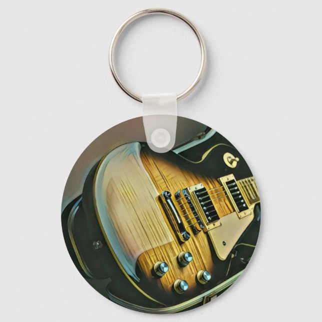 Gifts for guitarist keychain (Front)