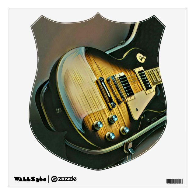 Gifts for guitarist wall decal (Front)