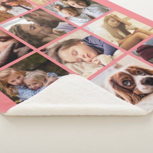 Gifts For Her 12 Photo Collage Sherpa Blanket Zazzle