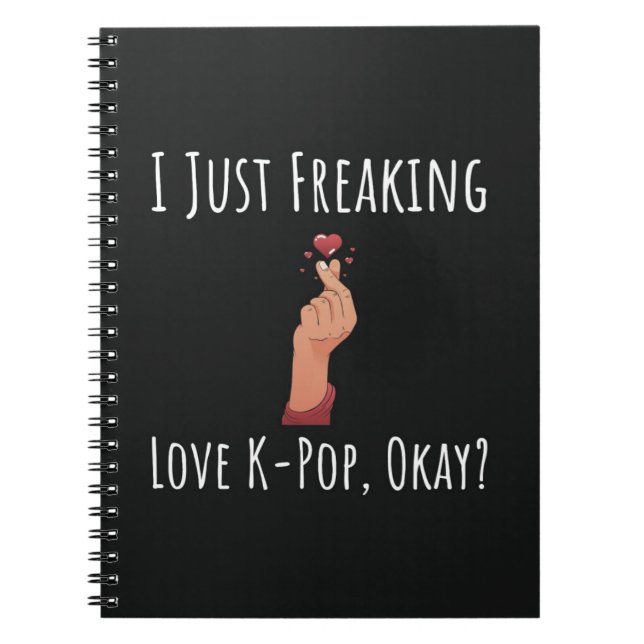 Gifts For Kpop Fans Heart Finger Korean Notebook (Front)