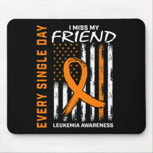 Gifts For Loss Of Friend Leukemia Awareness Flag Mouse Pad