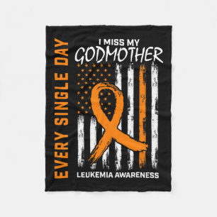 Gifts For Loss Of Godmother Leukemia Awareness Fla Fleece Blanket