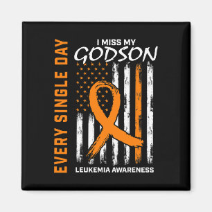 Gifts For Loss Of Godson Leukemia Awareness Flag Magnet