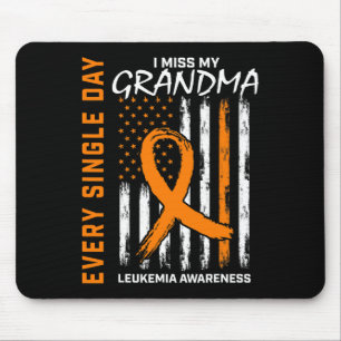 Gifts For Loss Of Grandma Leukemia Awareness Flag Mouse Pad
