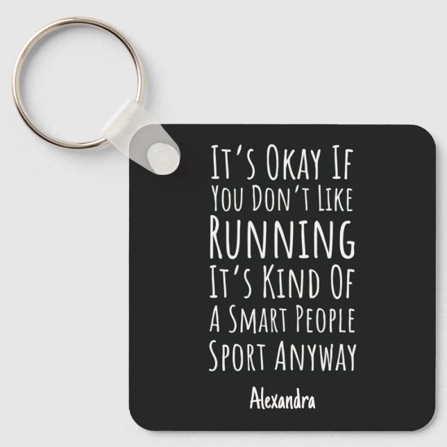 Gifts For Marathon Runners Funny Running Custom Keychain (Front)