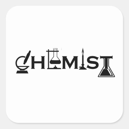 gifts for mens and womens chemist square sticker
