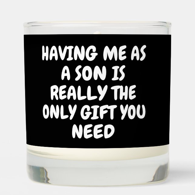 Gifts for Mom from Son, Gifts for Dad from Son  Scented Candle (Front)