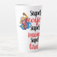 Always Super Mom Latte Mug, Latte Mugs