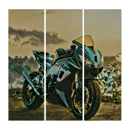 Gifts for motorcyclist triptych