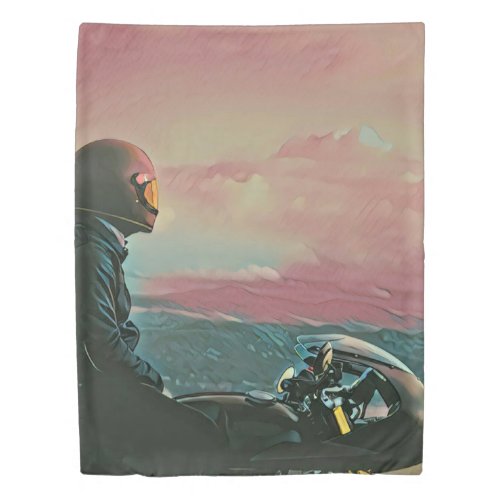 Gifts for motorcyclists duvet cover