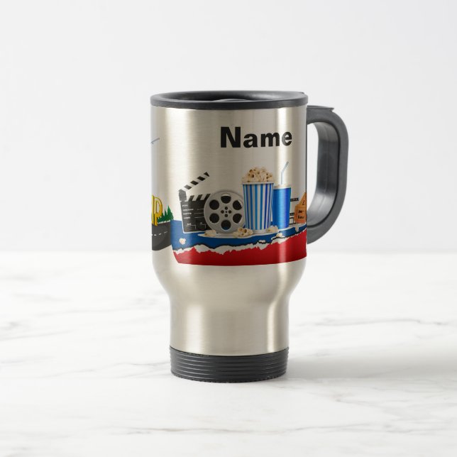 Gifts for Movie Lovers Gifts for Travel Lovers Travel Mug (Front Right)