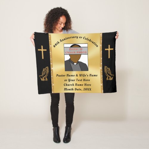 Gifts for Pastor and Wife Anniversary Personalized Fleece Blanket