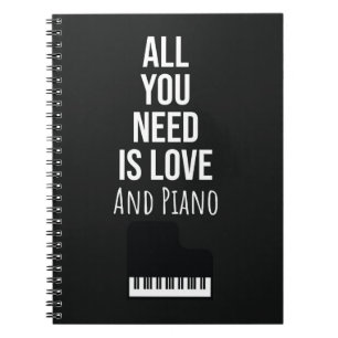 Gifts For Piano Enthusiasts Player Music Musician Notebook