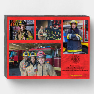 Gifts for retiring firefighters Custom wooden box 