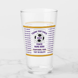 Gifts for Soccer Coaches, Personalized Glass