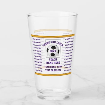 Gifts For Soccer Coaches  Personalized Glass by YourSportsGifts at Zazzle