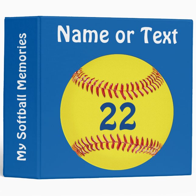 Gifts for Softball Players Softball Binders (Front/Spine)