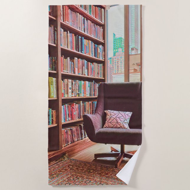 Gifts for teenage book lovers beach towel (Front)