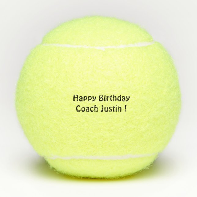 Gifts for Tennis Coaches, Custom Printed Balls (Front)