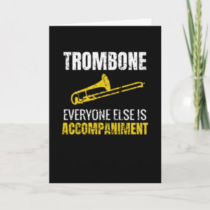 Gifts For Trombone Player Trombonist Trombone Card
