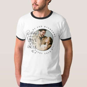 Gifts for Uncles Minimalist Custom Photo T-Shirt