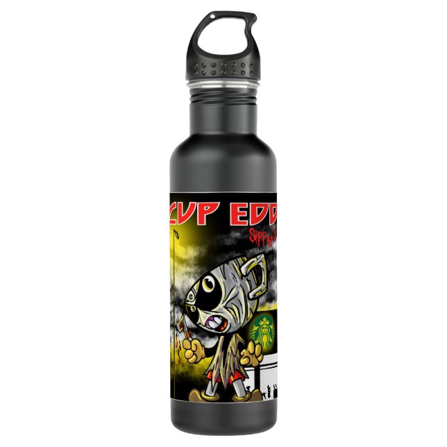 Gifts For Women Game Cuphead Run And Shoot Graphic Stainless Steel Water Bottle (Front)