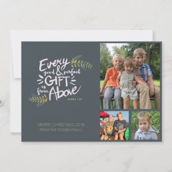 Gifts From Above Religious Christmas Photo Card by PettoPrinting at Zazzle