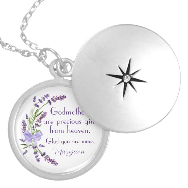 Gifts from Heaven Personalized Godmother Necklace (Front)