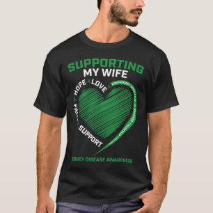 Gifts Husband Transplant Wife Kidney Disease Aware T-Shirt