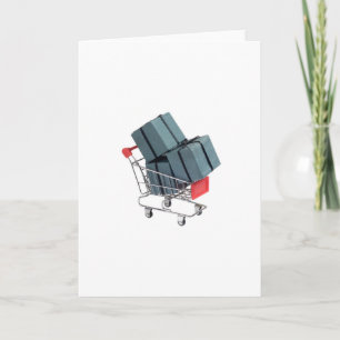 Gifts in trolley holiday card