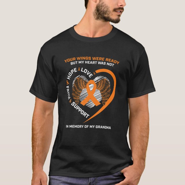Gifts Kids Women Men Memory Of My Grandma Leukemia T-Shirt (Front)