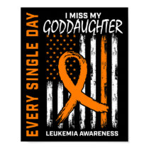 Gifts Loss Of Goddaughter Leukemia Awareness Flag  Poster