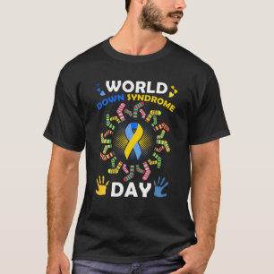 Gifts Men Women Kids Socks World Down Syndrome Day T-Shirt