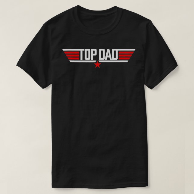 Gifts Mens Top Dad 80s Father Air Humor Gun Father (Design Front)