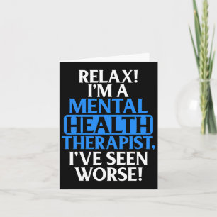 Gifts Mental Health Therapist For Men Women Fun Card